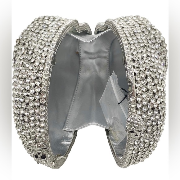 Brand new, never used. Skull crystal rhinestone clutch purse. - Picture 2 of 6